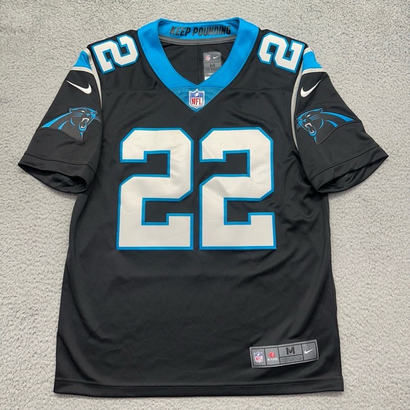 Nike NFL On Field Dri-Fit Medium Carolina Panthers #22 McCaffrey Football Jersey - Picture 1 of 13